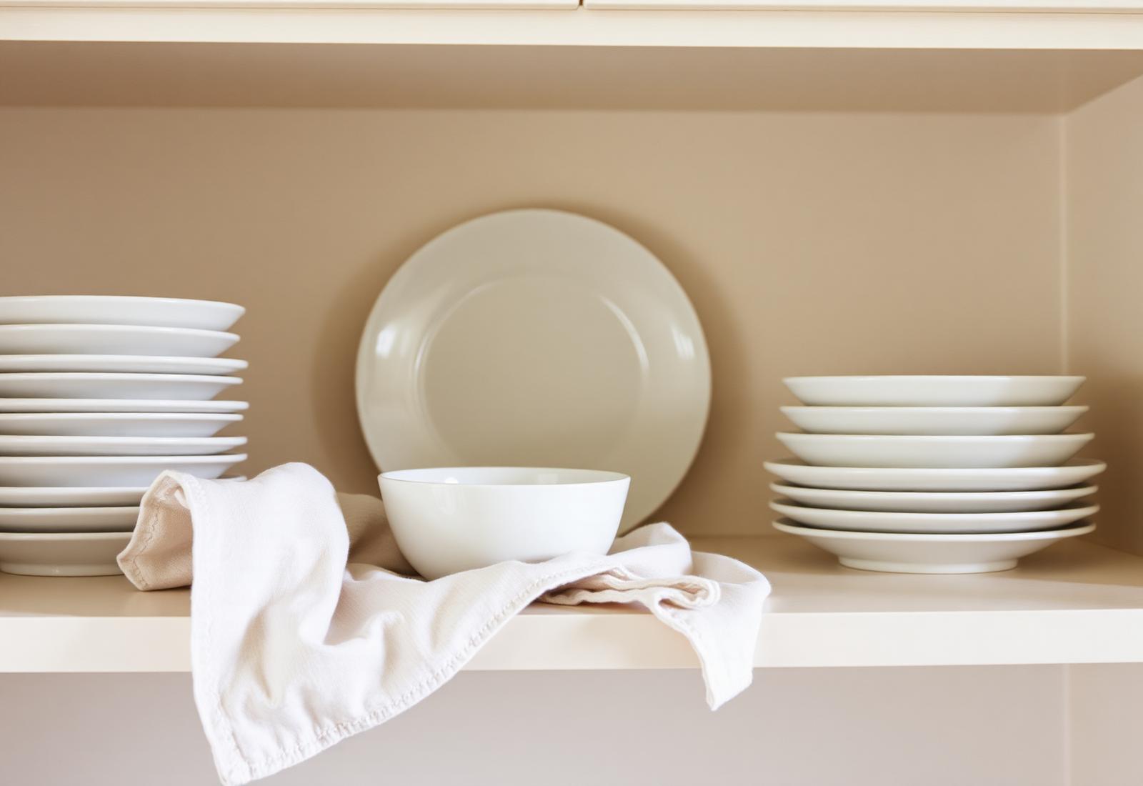 Vetrine superiori della cucina Floral con pavimento a chevron e luce del pomeriggio
